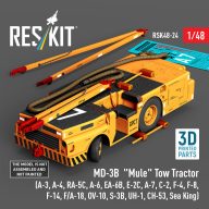   ResKit Models MD-3B Mule Tow Tractor (A-3, A-4, RA-5C, A-6, EA-6B, E-2C, A-7, C-2, F-4, F-8, F-14, F/A-18, OV-10, S-3B, UH-1, CH-53, Sea King) (3D Printed model kit) 1:48 (RSK48-0024)