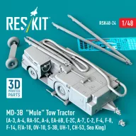   ResKit Models MD-3B Mule Tow Tractor (A-3, A-4, RA-5C, A-6, EA-6B, E-2C, A-7, C-2, F-4, F-8, F-14, F/A-18, OV-10, S-3B, UH-1, CH-53, Sea King) (3D Printed model kit) 1:48 (RSK48-0024)