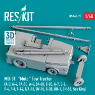   ResKit Models MD-3T Mule Tow Tractor (A-3, A-4, RA-5C, A-6, EA-6B, E-2C, A-7, C-2, F-4, F-8, F-14, F/A-18, OV-10, S-3B, UH-1, CH-53, Sea King) (3D Printed model kit) 1:48 (RSK48-0025)