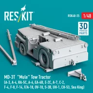   ResKit Models MD-3T Mule Tow Tractor (A-3, A-4, RA-5C, A-6, EA-6B, E-2C, A-7, C-2, F-4, F-8, F-14, F/A-18, OV-10, S-3B, UH-1, CH-53, Sea King) (3D Printed model kit) 1:48 (RSK48-0025)