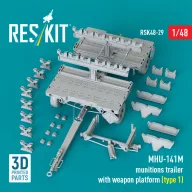   ResKit Models MHU-141M munitions trailer with weapon platform (type 1) (3D Printed model kit) 1:48 (RSK48-0029)