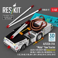   ResKit Models A/S32A-31A Mule Tow Tractor AS47A-1 GTE (GTCP-100) (long version) (AV-8B, F-14B/D, F/A-18C/D/E/F/G, C-2, E-2?, EA-6B, S-3B, AH-1, UH-1, UH-60, CH-47, CH-53, SH-3) (3D Printed model kit) 1:48 (RSK48-0031)