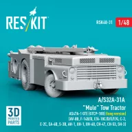   ResKit Models A/S32A-31A Mule Tow Tractor AS47A-1 GTE (GTCP-100) (long version) (AV-8B, F-14B/D, F/A-18C/D/E/F/G, C-2, E-2?, EA-6B, S-3B, AH-1, UH-1, UH-60, CH-47, CH-53, SH-3) (3D Printed model kit) 1:48 (RSK48-0031)