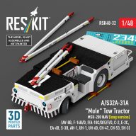   ResKit Models A/S32A-31A Mule Tow Tractor MSU-200 NAV (long version) (AV-8B, F-14B/D, F/A-18C/D/E/F/G, C-2, E-2?, EA-6B, S-3B, AH-1, UH-1, UH-60, CH-47, CH-53, SH-3) (3D Printed model kit) 1:48 (RSK48-0032)