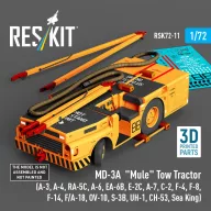   ResKit Models MD-3A Mule Tow Tractor (A-3, A-4, RA-5C, A-6, EA-6B, E-2C, A-7, C-2, F-4, F-8, F-14, F/A-18, OV-10, S-3B, UH-1, CH-53, Sea King) (3D Printed model kit) 1:72 (RSK72-0011)