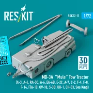   ResKit Models MD-3A Mule Tow Tractor (A-3, A-4, RA-5C, A-6, EA-6B, E-2C, A-7, C-2, F-4, F-8, F-14, F/A-18, OV-10, S-3B, UH-1, CH-53, Sea King) (3D Printed model kit) 1:72 (RSK72-0011)
