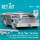 ResKit Models MD-3A Mule Tow Tractor (A-3, A-4, RA-5C, A-6, EA-6B, E-2C, A-7, C-2, F-4, F-8, F-14, F/A-18, OV-10, S-3B, UH-1, CH-53, Sea King) (3D Printed model kit) 1:72 (RSK72-0011)