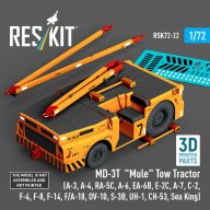   ResKit Models MD-3T Mule Tow Tractor (A-3, A-4, RA-5C, A-6, EA-6B, E-2C, A-7, C-2, F-4, F-8, F-14, F/A-18, OV-10, S-3B, UH-1, CH-53, Sea King) (3D Printed model kit) 1:72 (RSK72-0022)