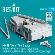   ResKit Models MD-3T Mule Tow Tractor (A-3, A-4, RA-5C, A-6, EA-6B, E-2C, A-7, C-2, F-4, F-8, F-14, F/A-18, OV-10, S-3B, UH-1, CH-53, Sea King) (3D Printed model kit) 1:72 (RSK72-0022)