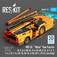   ResKit Models MD-3? Mule Tow Tractor (A-3, A-4, RA-5C, A-6, EA-6B, E-2C, A-7, C-2, F-4, F-8, F-14, F/A-18, OV-10, S-3B, UH-1, CH-53, Sea King) (3D Printed model kit) 1:72 (RSK72-0023)