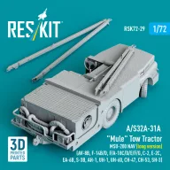   ResKit Models A/S32A-31A Mule Tow Tractor MSU-200 NAV (long version) (AV-8B, F-14B/D, F/A-18C/D/E/F/G, C-2, E-2?, EA-6B, S-3B, AH-1, UH-1, UH-60, CH-47, CH-53, SH-3) (3D Printed model kit) 1:72 (RSK72-0029)