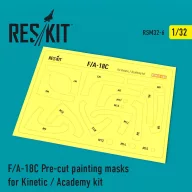   ResKit Models F/A-18C Hornet Pre-cut painting masks for Kinetic / Academy kit 1:32 (RSM32-0006)