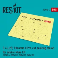   ResKit Models F-4 (J,S) Phantom II Pre-cut painting masks for Zoukei-Mura (SWS48-04, SWS48-05, SWS48-08, SWS48-09) kit 1:48 (RSM48-0004)