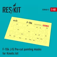   ResKit Models F-104 (J,G) Starfighter Pre-cut painting masks for Kinetic kit 1:48 (RSM48-0005)