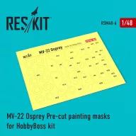  ResKit Models MV-22 Osprey Pre-cut painting masks for HobbyBoss kit 1:48 (RSM48-0006)