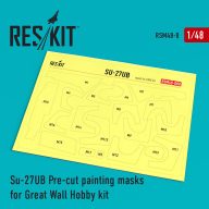   ResKit Models Su-27UB Pre-cut painting masks for GWH kit 1:48 (RSM48-0008)
