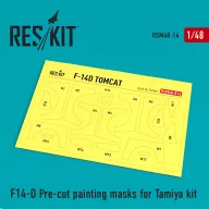   ResKit Models F-14D Tomcat Pre-cut painting masks for Tamiya kit 1:48 (RSM48-0014)
