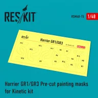   ResKit Models Harrier GR1/GR3 Pre-cut painting masks for Kinetic kit 1:48 (RSM48-0015)