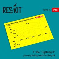   ResKit Models F-35A Lightning II pre-cut painting masks for Meng kit 1:48 (RSM48-0024)
