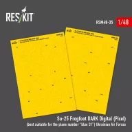   ResKit Models Su-25 Frogfoot DARK Digital (Pixel) (best suitable for the plane number “blue 31”) Ukrainian Air Forces (Pre-cut painting masks ) 1:48 (RSM48-0035)