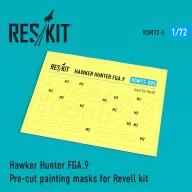   ResKit Models Hawker Hunter FGA.9 Pre-cut painting masks for Revell kit 1:72 (RSM72-0005)