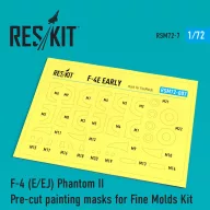   ResKit Models F-4 (E,EJ) Phantom II Pre-cut painting masks for FineMolds kit 1:72 (RSM72-0007)