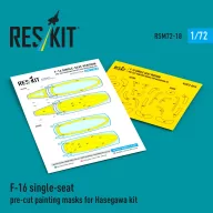  ResKit Models F-16 single-seat pre-cut painting masks for Hasegawa 1:72 (RSM72-0018)