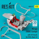 ResKit Models Mirage 2000C Cockpit with 3D decals for Kitty Hawk kit 1:32 (RSU32-0057)