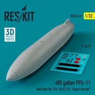   ResKit Models 480 gallon FPU-11 fuel tank for F/A-18 (E,F,G) Super Hornet (1 pcs) (3D Printed) 1:32 (RSU32-0069)