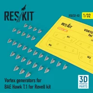   ResKit Models Vortex generators for BAE Hawk T.1 for Revell kit (3D Printed) 1:32 (RSU32-0082)