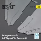 ResKit Models Vortex generators for A-4 Skyhawk for Trumpeter kit (3D Printed) 1:32 (RSU32-0083)