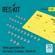   ResKit Models Vortex generators for BAE Hawk T.2 Kinetic / Revell kit (3D Printed) 1:32 (RSU32-0084)