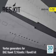   ResKit Models Vortex generators for BAE Hawk T.2 Kinetic / Revell kit (3D Printed) 1:32 (RSU32-0084)