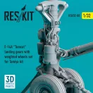 ResKit Models F-14A Tomcat landing gears with weighted wheels set for Tamiya kit (3D Printed) 1:32 (RSU32-0088)