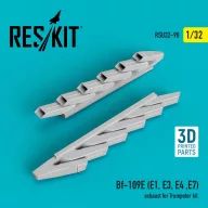   ResKit Models Bf-109E (E1,E3,E4,E7) exhaust for Trumpeter kit (3D Printed) 1:32 (RSU32-0090)