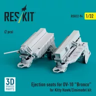   ResKit Models Ejection seats for OV-10 Bronco (2 pcs) for Kitty Hawk/Zimimodel kit (3D Printed) 1:32 (RSU32-0094)