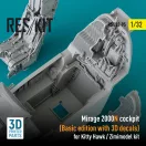 ResKit Models Mirage 2000N cockpit (Basic edition with 3D decals) for Kitty Hawk / Zimimodel kit (3D Printed) 1:32 (RSU32-0095)
