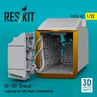   ResKit Models OV-10D Bronco cargo bay for Kitty Hawk/Zimimodel kit (3D Printed) 1:32 (RSU32-0102)