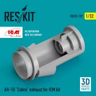   ResKit Models AH-1G Cobra exhaust for ICM kit (3D Printed) 1:32 (RSU32-0107)