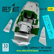   ResKit Models F-35A Lightning II late cockpit (Basic edition with 3D decals) for Trumpeter kit (3D Printed) 1:32 (RSU32-0109)