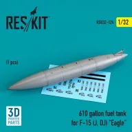   ResKit Models 610 gallon fuel tank for F-15 (J, DJ) Eagle (1 pcs) (3D Printed) 1:32 (RSU32-0124)