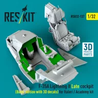   ResKit Models F-35A Lightning II Late cockpit (Basic edition with 3D decals) for Italeri / Academy kit (3D Printed) 1:32 (RSU32-0137)