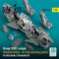   ResKit Models Mirage 2000D cockpit (Detailed edition) for Kitty Hawk / Zimimodel kit (3D Printed) 1:32 (RSU32-0141)