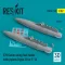 ResKit Models 370 Gallon wing fuel tanks with pylons (type 2) for F-16 (A/B/C/D/E/F/I) (2 pcs) (3D Printed) 1:32 (RSU32-0145)