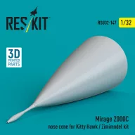   ResKit Models Mirage 2000C nose cone for Kitty Hawk / Zimimodel kit (3D Printed) 1:32 (RSU32-0147)