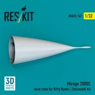   ResKit Models Mirage 2000C nose cone for Kitty Hawk / Zimimodel kit (3D Printed) 1:32 (RSU32-0147)