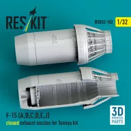   ResKit Models F?15 Eagle/Strike Eagle (A,B,C,D,E early,J) F100-PW-220 closed exhaust nozzles for Tamiya kit (3D Printed) 1:32 (RSU32-0152)
