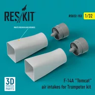   ResKit Models F-14A Tomcat air intakes for Trumpeter kit (3D Printed) 1:32 (RSU32-0153)
