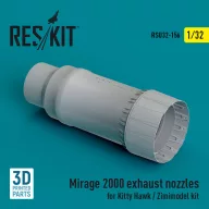   ResKit Models Mirage 2000 exhaust nozzle for Kitty Hawk / Zimimodel kit (3D Printed) 1:32 (RSU32-0156)