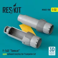   ResKit Models F-14D Tomcat open exhaust nozzles for Trumpeter kit (3D Printed) 1:32 (RSU32-0158)